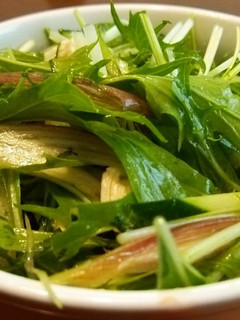 水菜とみょうがのアジアンサラダ-レシピのメイン写真