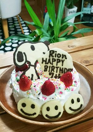 ｽﾇｰﾋﾟｰ☆BIRTHDAY☆cake-レシピのメイン写真