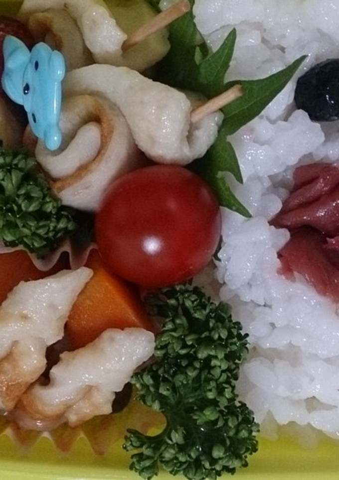 ちくわ弁当☆２種の飾り切り☆-レシピのメイン写真