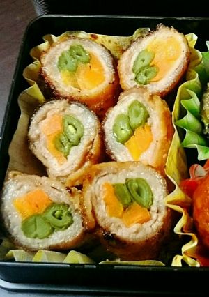 肉巻き(にんじん、いんげん)-レシピのメイン写真