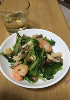 エビとしめじの塩レモン炒め-レシピのメイン写真