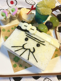 簡単キャラ弁☆バカボンのパパなのだサンド-レシピのメイン写真
