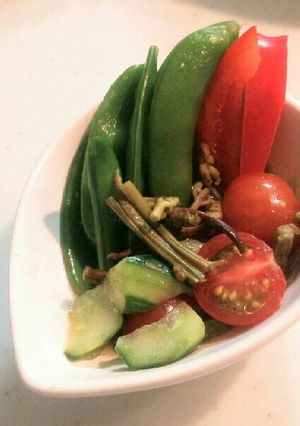 さっぱりの梅干風味のプチ野菜マリネ♪-レシピのメイン写真