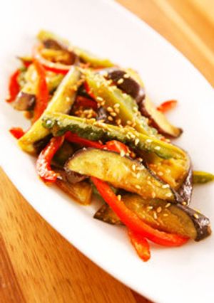 簡単♪ナスと夏野菜の甘味噌炒め-レシピのメイン写真