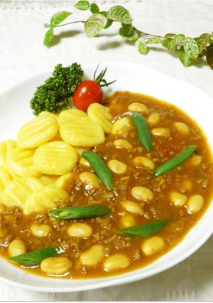 簡単・時短！大豆とひき肉のカレー♬-レシピのメイン写真