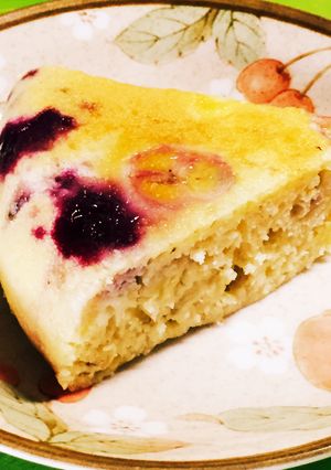 炊飯器で簡単！バナナブルーベリーのケーキ-レシピのメイン写真