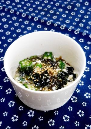 うちのもずく酢✿豆腐オクラ入り-レシピのメイン写真
