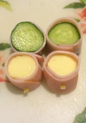 チーズ＆きゅうりのハム巻き-レシピのメイン写真