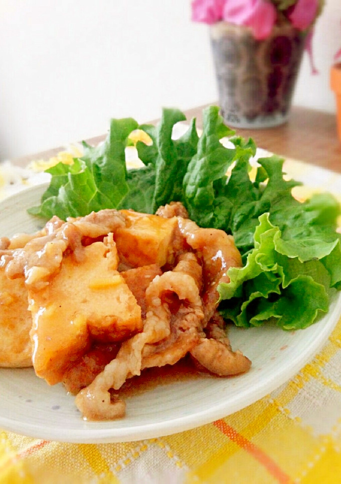 豚こま肉と厚揚げの中華炒め-レシピのメイン写真