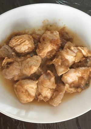 鶏胸肉の氷酢玉ねぎ炒め（+わさび漬け）-レシピのメイン写真