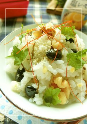 胡桃・黒豆の塩レモン×塩昆布混ぜごはん-レシピのメイン写真