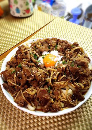 すき焼き肉うどん-レシピのメイン写真