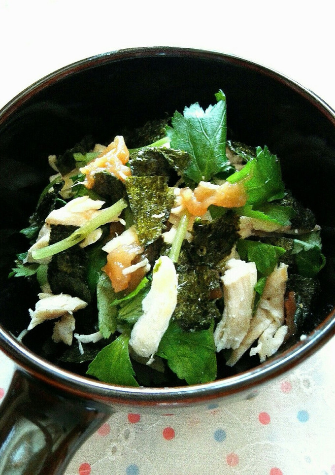 南高梅干しと蒸しササミの和え物-レシピのメイン写真