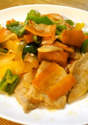 豚バラ肉とカラフル野菜の塩レモン炒め-レシピのメイン写真