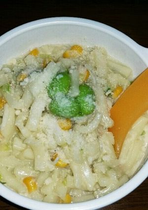 超簡単★カルボナーラ風うどん★幼児食-レシピのメイン写真