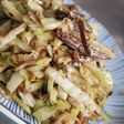 いりこのオリーブオイル和えのキャベツ炒め