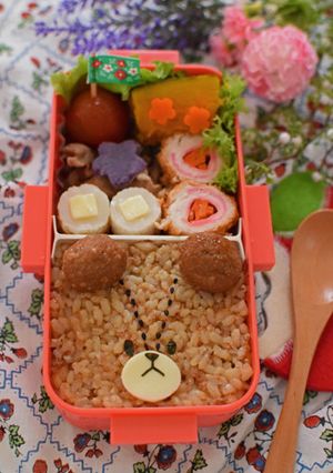 【キャラ弁】おかかご飯のジャッキー弁当-レシピのメイン写真
