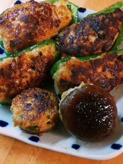 もやしで●ピーマンとしいたけの肉づめ●-レシピのメイン写真