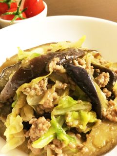 茄子とキャベツの豚挽肉炒め*お弁当にも♬-レシピのメイン写真
