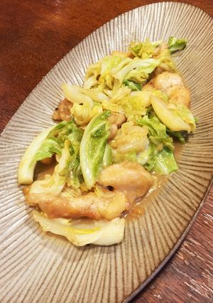 鶏むね肉とキャベツのニンニク味噌炒め-レシピのメイン写真