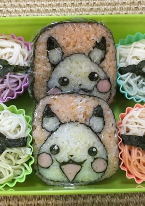 キャラ弁 そうめんでポケモンボール-レシピのメイン写真