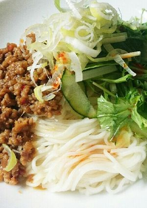 素麺でジャージャー麺-レシピのメイン写真