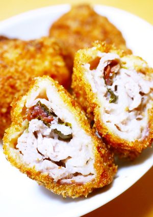 油フライパン1cm!大葉梅肉巻きとんかつ-レシピのメイン写真