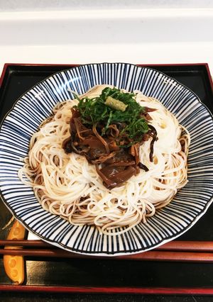 ｢なめたけ茶漬け｣で~ぶっかけそうめん-レシピのメイン写真