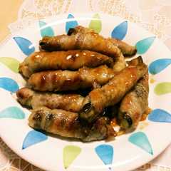 รูปของ ナスの豚肉巻き ～甘め～