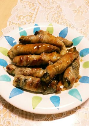 ナスの豚肉巻き ～甘め～-レシピのメイン写真