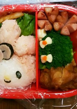 デコフリ不要♡　マイメロディ　キャラ弁-レシピのメイン写真
