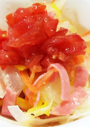 夏！ビタミンカラーな豆腐マリネ♡-レシピのメイン写真