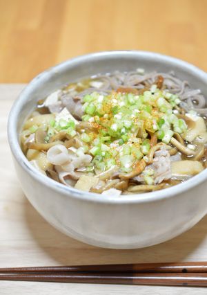 豚肉となめこの簡単お蕎麦-レシピのメイン写真