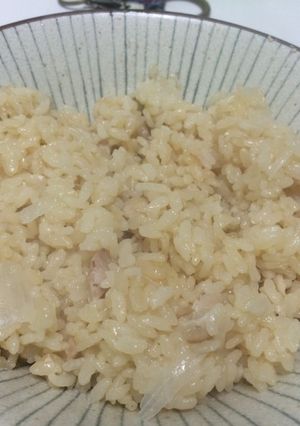 手羽元と玉ねぎの炊き込みごはん-レシピのメイン写真