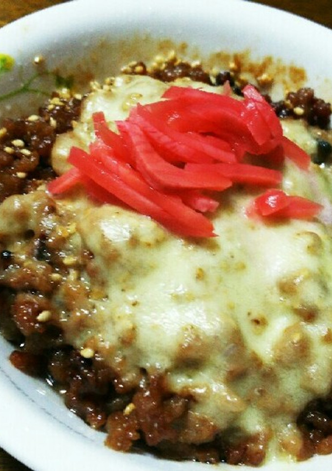簡単メイン♪豚挽き肉のゴマチーズ焼き-レシピのメイン写真