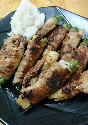 ビールがうまい！オクラと長芋の豚肉巻き-レシピのメイン写真