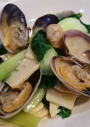 あさりとたけのことチンゲン菜の中華塩炒め-レシピのメイン写真