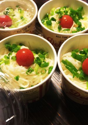 お弁当に子供喜ぶ♪ぶっかけそうめん♪♪-レシピのメイン写真
