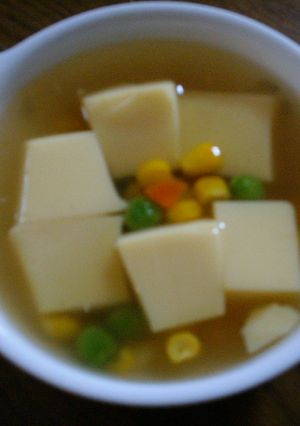 玉子豆腐の冷たいスープ-レシピのメイン写真