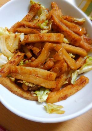 さつま揚げとキャベツのきんぴら炒め-レシピのメイン写真