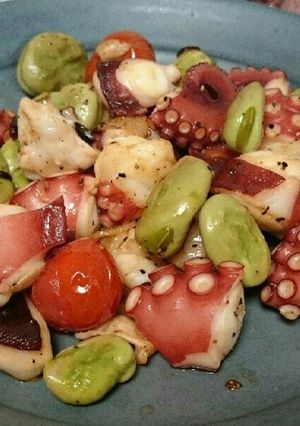 空豆とたこのペペロンチーノ-レシピのメイン写真