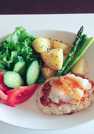 簡単♬お家カフェ♬ふっくら豆腐ハンバーグ-レシピのメイン写真