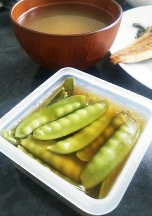 作りおきに＊絹さやの煮びたし＊-レシピのメイン写真