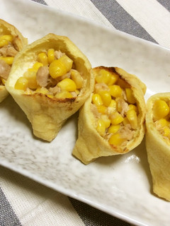 ツナマヨコーンの焼きいなり-レシピのメイン写真