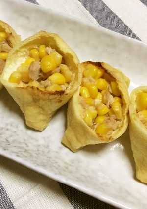 ツナマヨコーンの焼きいなり-レシピのメイン写真