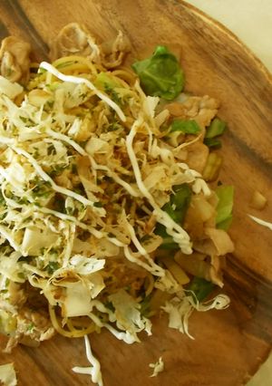 乾パスタで美味！簡単！ソース焼きそば風♡-レシピのメイン写真