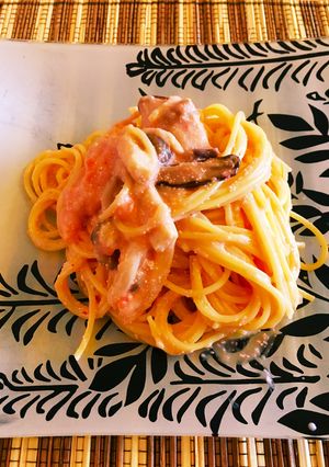 簡単 きのこと明太子クリームのパスタ-レシピのメイン写真