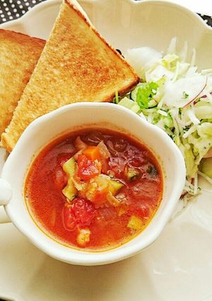 簡単♪ゴロゴロ野菜のミネストローネ-レシピのメイン写真