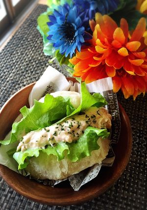 混ぜるだけ♪簡単！梅ツナマヨのサンド♪-レシピのメイン写真