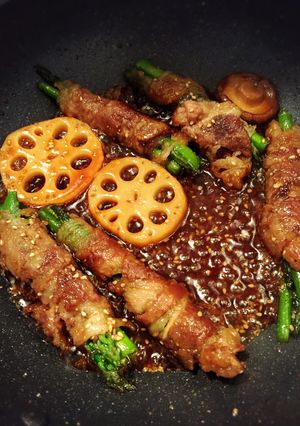 簡単！アスパラ肉巻きの甘辛ダレ-レシピのメイン写真